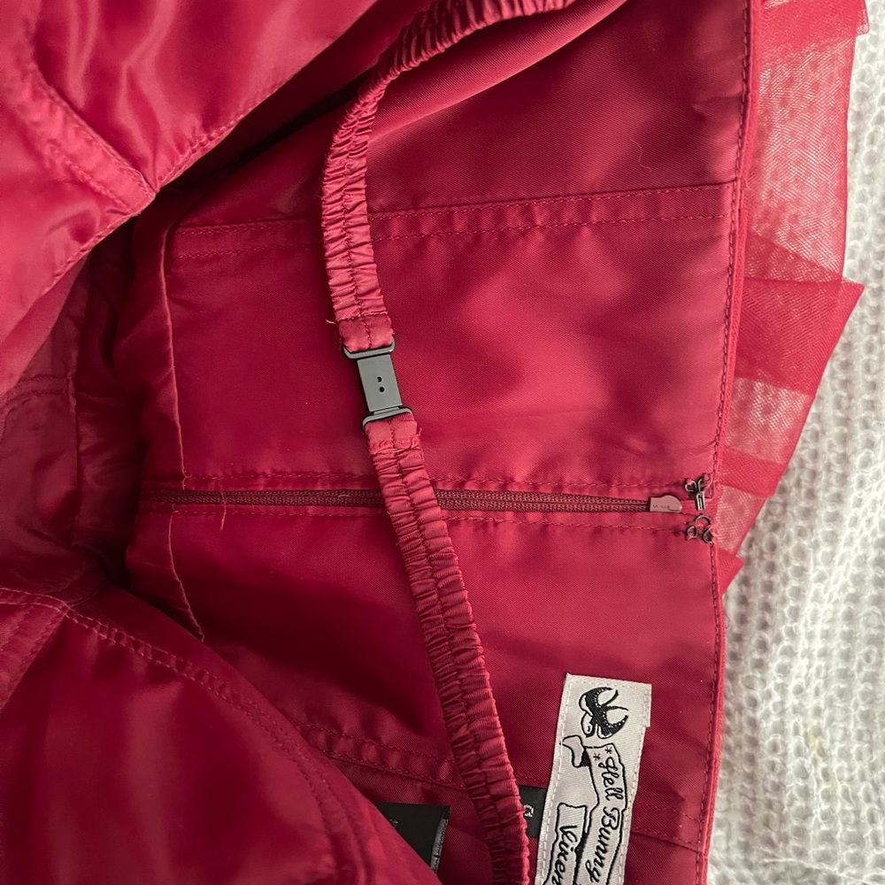Strapless red dress from Paris France